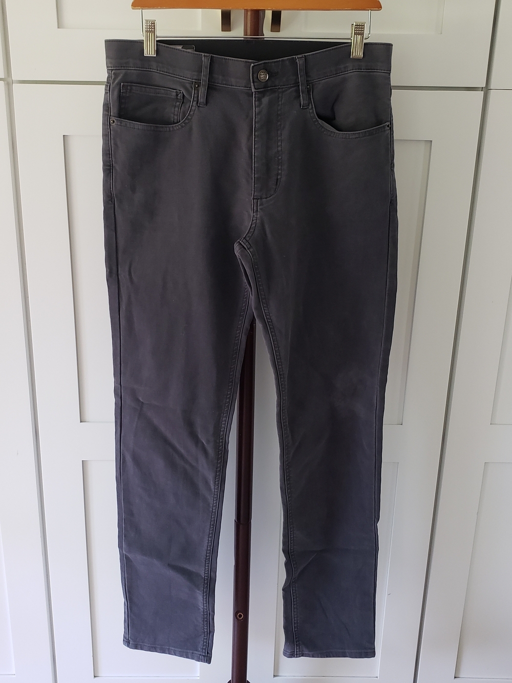 Marine Layer Slim Straight Jeans Mens 30x32 in Slate Gray